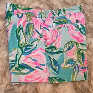 Lilly Pulitzer Floral Print Shorts - Pink and Green